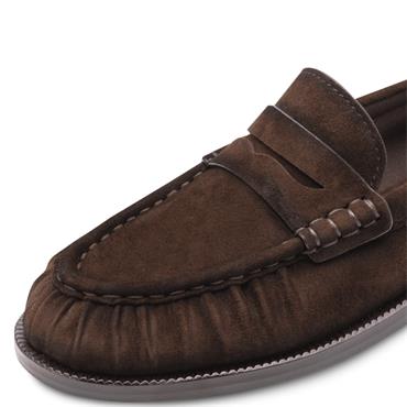 TAMARIS WOMENS SLIP ON LOAFER - MOCCA