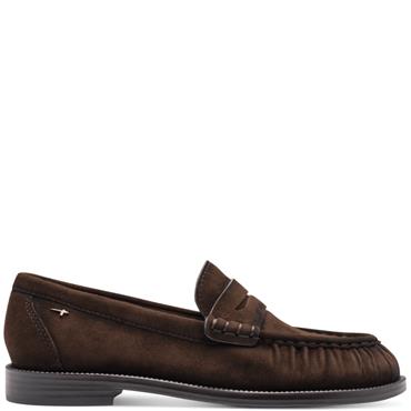 TAMARIS WOMENS SLIP ON LOAFER - MOCCA