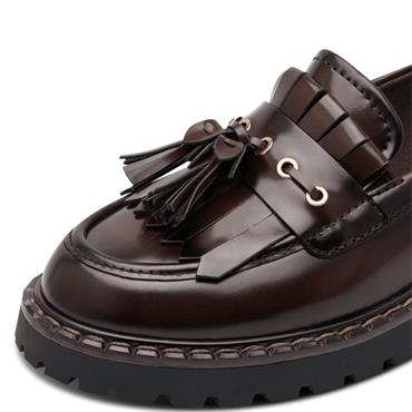 TAMARIS WOMENS SLIP ON LOAFER - MOCCA