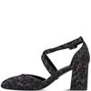 TAMARIS WOMENS MID HEEL STRAP SANDAL - GREY LEOPARD