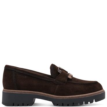 TAMARIS WOMENS SLIP ON LOAFER - MOCCA