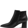 TAMARIS WOMENS COMFORT ZIP ANKLE BOOT - BLACK