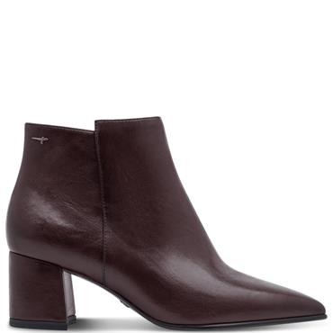 TAMARIS WOMENS COMFORT ZIP ANKLE BOOT - MERLOT