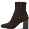 TAMARIS WOMENS ZIP ANKLE BOOT - MOCCA SUEDE