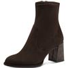 TAMARIS WOMENS ZIP ANKLE BOOT - MOCCA SUEDE