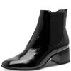 TAMARIS WOMENS ZIP CHELSEA ANKLE BOOT - BLACK PATENT