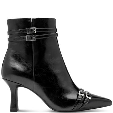 TAMARIS WOMENS POINT TOE ZIP ANKLE BOOT - BLACK