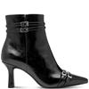 TAMARIS WOMENS POINT TOE ZIP ANKLE BOOT - BLACK