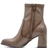 TAMARIS WOMENS ZIP ANKLE BOOT - TAUPE PATENT