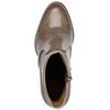 TAMARIS WOMENS ZIP ANKLE BOOT - TAUPE PATENT
