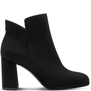 TAMARIS WOMENS ZIP ANKLE BOOT - BLACK SUEDE