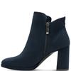 TAMARIS WOMENS ZIP ANKLE BOOT - NAVY SUEDE