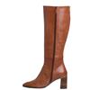 TAMARIS WOMENS ZIP HIGH LEG BOOT - COGNAC LEATHER