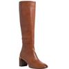 TAMARIS WOMENS ZIP HIGH LEG BOOT - COGNAC LEATHER
