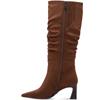 TAMARIS WOMENS ANIMAL PRINT HIGHLEG BOOT - MUSCAT SUEDE