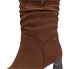 TAMARIS WOMENS ANIMAL PRINT HIGHLEG BOOT - MUSCAT SUEDE
