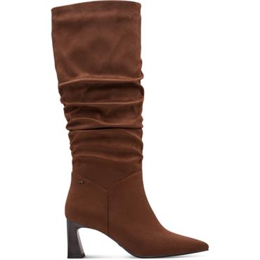 TAMARIS WOMENS ANIMAL PRINT HIGHLEG BOOT - MUSCAT SUEDE