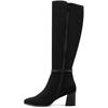 TAMARIS WOMENS ZIP HIGH LEG BOOT - BLACK SUEDE