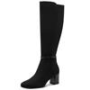 TAMARIS WOMENS ZIP HIGH LEG BOOT - BLACK SUEDE