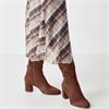 TAMARIS WOMENS ZIP HIGH LEG BOOT - MUSCAT SUEDE