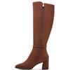 TAMARIS WOMENS ZIP HIGH LEG BOOT - MUSCAT SUEDE