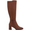 TAMARIS WOMENS ZIP HIGH LEG BOOT - MUSCAT SUEDE