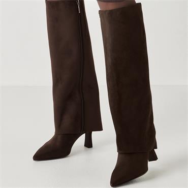 TAMARIS WOMENS COMFORT HIGH LEG BOOT - MOCCA