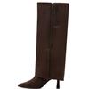 TAMARIS WOMENS COMFORT HIGH LEG BOOT - MOCCA