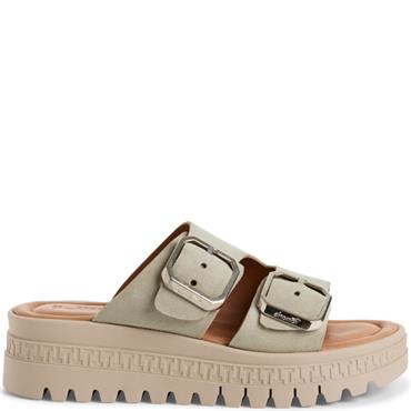 TAMARIS WOMENS WEDGE STRAP SANDAL - SAGE