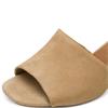 TAMARIS WOMENS LOW HEEL SLIP ON MULE - TAN