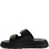 TAMARIS WOMENS BUCKLE STRAP SANDAL - BLACK LEATHER