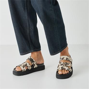 TAMARIS WOMENS STRAP SANDAL - ANIMAL PRINT
