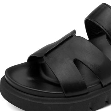 TAMARIS WOMENS STRAP SANDAL - BLACK