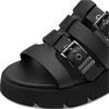 TAMARIS WOMENS WEDGE STRAP SANDAL - BLACK