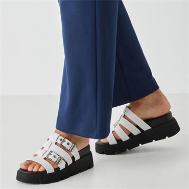TAMARIS WOMENS WEDGE STRAP SANDAL - WHITE