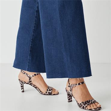 TAMARIS WOMENS ANKLE STRAP SANDAL - LEOPARD ANIMAL PRINT