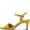 TAMARIS WOMENS ANKLE STRAP SANDAL - YELLOW SUEDE