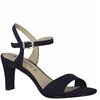TAMARIS WOMENS ANKLE STRAP SANDAL - BLACK SUEDE