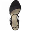 TAMARIS WOMENS ANKLE STRAP SANDAL - BLACK SUEDE