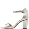 TAMARIS WOMENS MID HEEL STRAP SANDAL - CHAMPAGNE