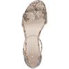 TAMARIS WOMENS ANKLE STRAP SANDAL - BEIGE ANIMAL PRINT