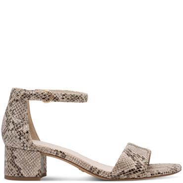TAMARIS WOMENS ANKLE STRAP SANDAL - BEIGE ANIMAL PRINT