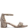 TAMARIS WOMENS ANKLE STRAP SANDAL - BEIGE ANIMAL PRINT