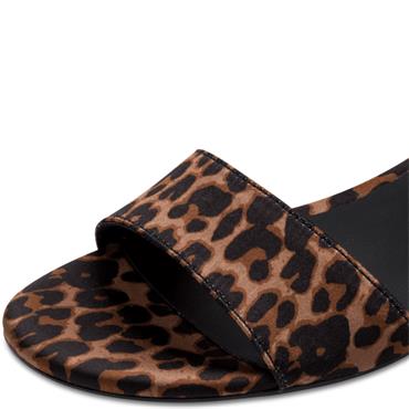 TAMARIS WOMENS ANKLE STRAP SANDAL - LEOPARD ANIMAL PRINT