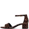 TAMARIS WOMENS ANKLE STRAP SANDAL - LEOPARD ANIMAL PRINT