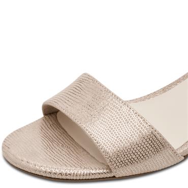TAMARIS WOMENS ANKLE STRAP SANDAL - LIGHT GOLD