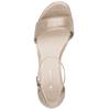 TAMARIS WOMENS ANKLE STRAP SANDAL - LIGHT GOLD