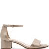 TAMARIS WOMENS ANKLE STRAP SANDAL - LIGHT GOLD