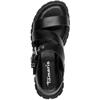 TAMARIS WOMENS WEDGE STRAP SANDAL - BLACK