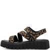 TAMARIS WOMENS WEDGE STRAP SANDAL - LEOPARD ANIMAL PRINT